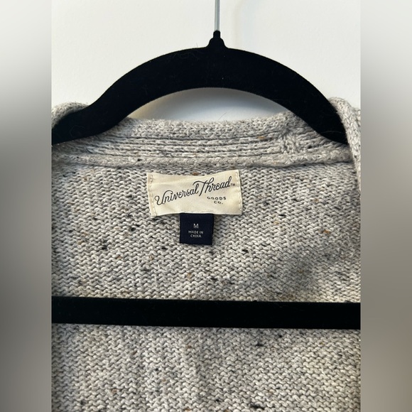 Universal Thread Speckled Gray Knit Oversized Cardigan - Picture 7 of 8